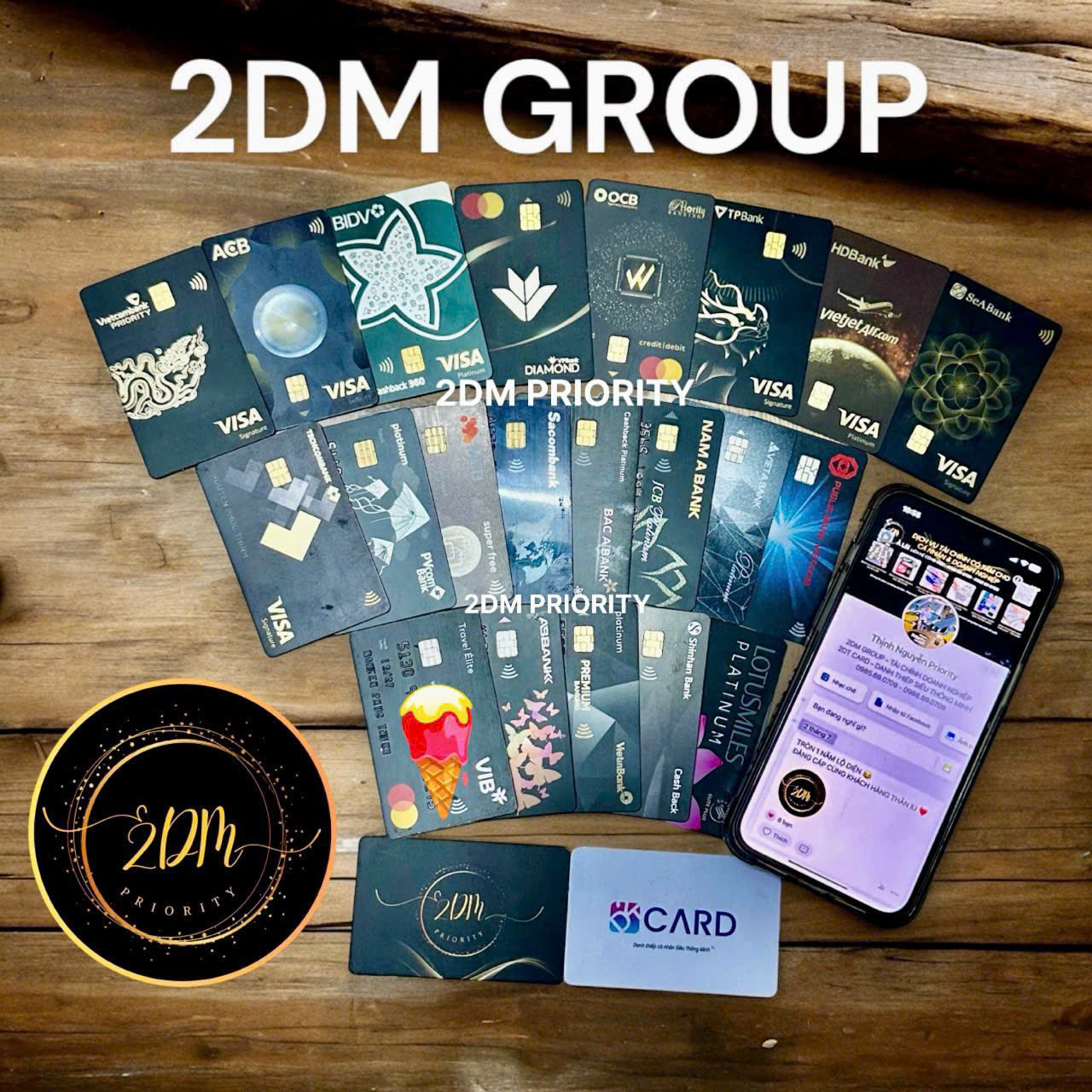 2DM GROUP - Bộ sưu tập thẻ ngân hàng cao cấp của học viên